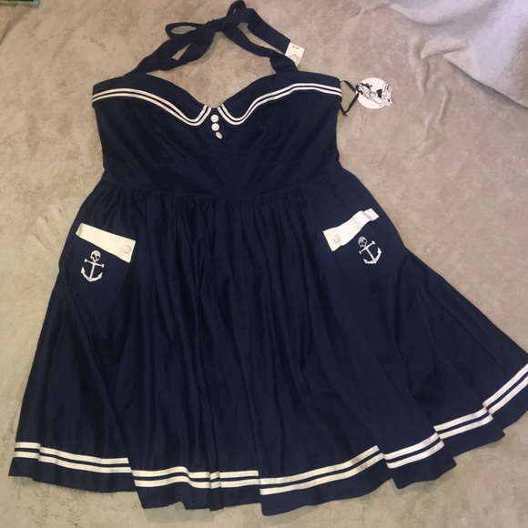 Hell Bunny Dresses & Skirts - Hell bunny vixen rockabilly pin up sailor skull